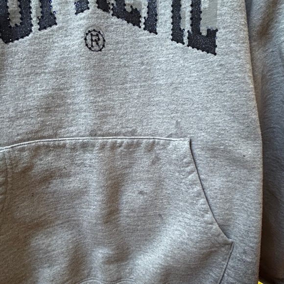 Supreme Rhinestone Shadow Hooded 2022, Sweatshirt 'Heather Grey' , XL - Picture 15 of 16